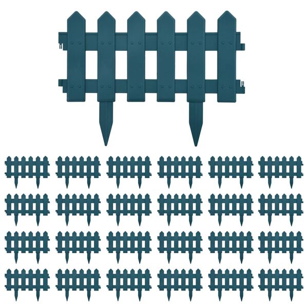 vidaXL حواف عشب 25 ق أخضر 10 م بولي بروبيلين (PP)