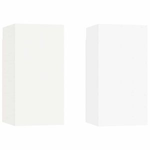 vidaXL خزانات تلفزيون 2 ق أبيض 30.5&times;30&times;60 سم خشب صناعي