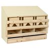 vidaXL عش دجاج 3 حجرات 93&times;40&times;65 سم خشب صنوبر صلب