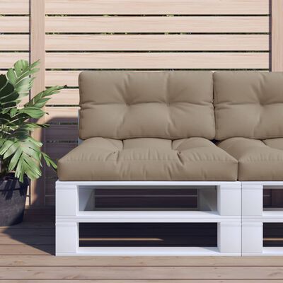 vidaXL وسادة أريكة طبليات رمادي بني 70×40×10 سم