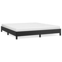 vidaXL إطار سرير أسود 180×200 سم جلد صناعي