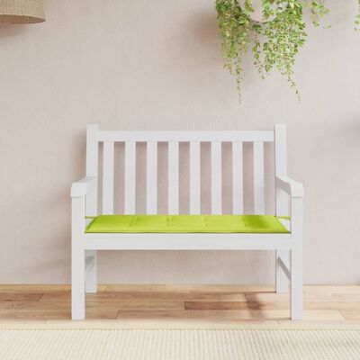 vidaXL وسادة مقعد حديقة أخضر ساطع 100×50×3 سم قماش