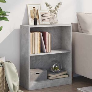 vidaXL رف كتب رمادي 60&times;24&times;76 سم خشب صناعي