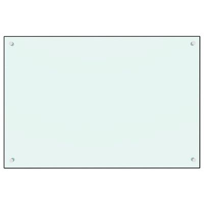 vidaXL زجاج مطبخ أبيض 60x90 سم من الزجاج المقوى vidaXL