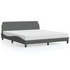 vidaXL إطار سرير "Dover" رمادي داكن 160&times;200 سم من القماش