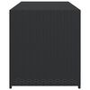 vidaXL صندوق تخزين للحديقة أسود 283L بولي روطان