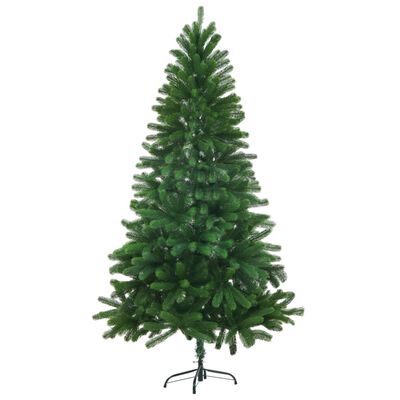vidaXL شجرة عيد ميلاد صناعية أوراق إبرية شبه حقيقية 150 سم أخضر