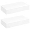 276001 vidaXL Floating Wall Shelves with Drawers 2 pcs White 48 cm (2x242187) - Untranslated