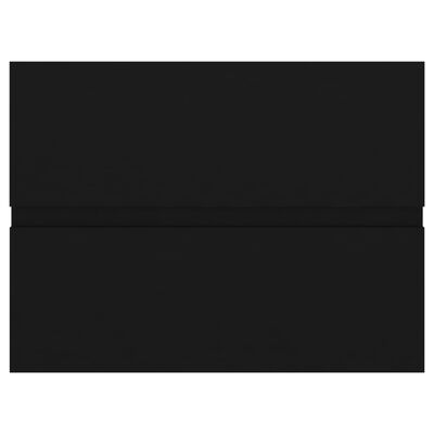 vidaXL خزانة مغسلة أسود 60×38.5×45 سم خشب حبيبي