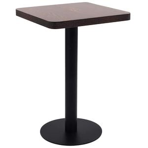 vidaXL طاولة بيسترو بنية داكنة 50&times;50 سم من خشب MDF