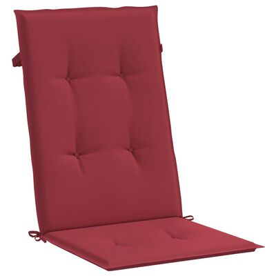 vidaXL وسائد كرسي حديقة 2 ق أحمر خمري 120×50×3 سم