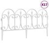 318294 vidaXL Lawn Edgings 17 pcs White 10 m PP - Untranslated
