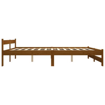 vidaXL إطار سرير بني عسلي خشب صنوبر صلب 160×200 سم