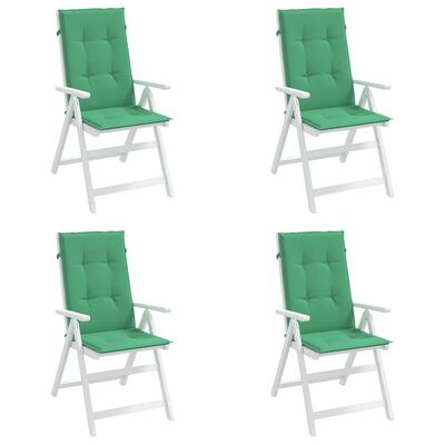 vidaXL وسائد كرسي حديقة 4 ق أخضر 120×50×3 سم