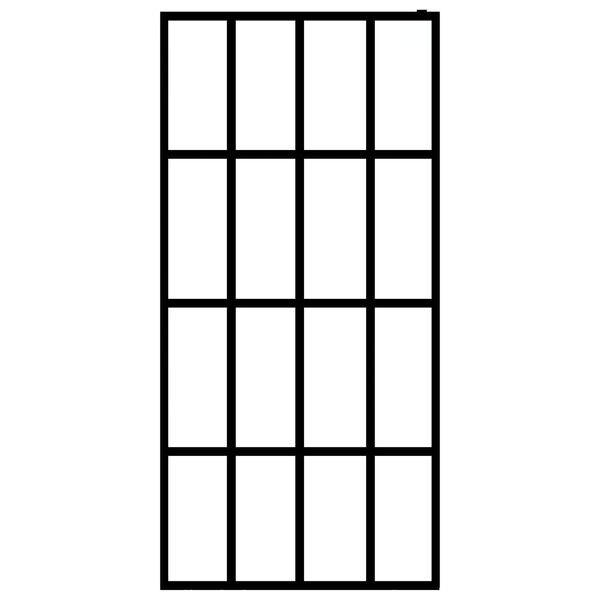 vidaXL حائط دش فاصل زجاج مقوى بلوري 118×190 سم