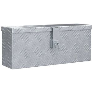 vidaXL صندوق ألومنيوم 48.5&times;14&times;20 سم فضي