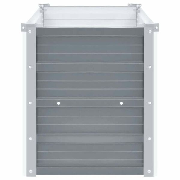 vidaXL حوض حديقة مرتفع فولاذ مجلفن 160&times;40&times;45 سم رمادي