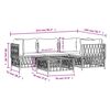 vidaXL طقم جلسة حديقة 5 قطع مع وسائد أنثراسيت فولاذ