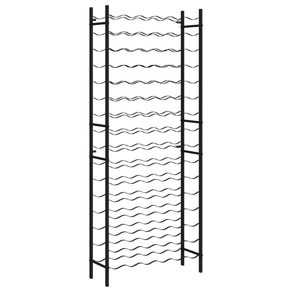 vidaXL حامل نبيذ يتسع لـ 96 قارورة حديد أسود