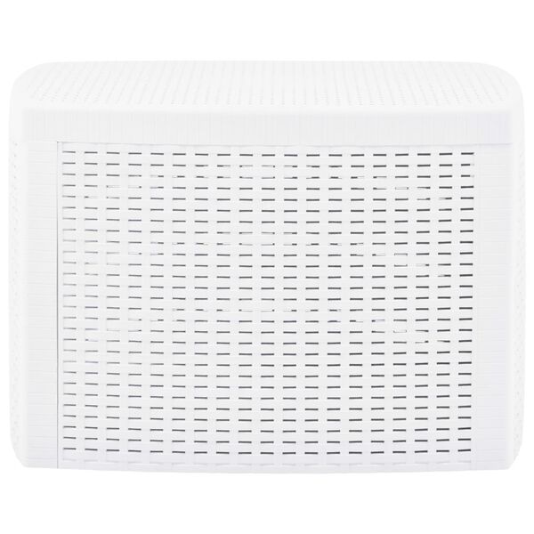 vidaXL طاولة جانبية أبيض 54×54×36.5 سم بلاستيك