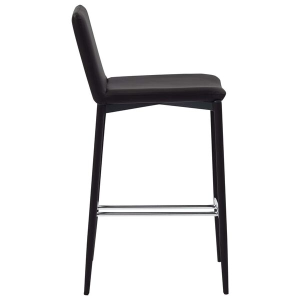 vidaXL كراسي بار 2 ق جلد صناعي بني