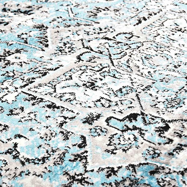 vidaXL سجادة أزرق فاتح 80 x 150 cm بولي إيثيلين