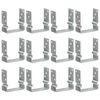 vidaXL Fence Anchors 12 pcs Silver 14x6x15 cm Galvanised Steel - Untranslated