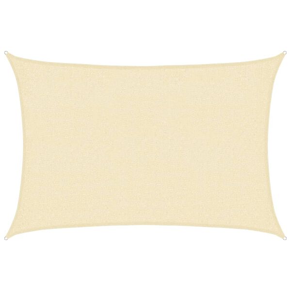 vidaXL مظلة شراعية 160 جم/م² كريمي 2×3 م HDPE