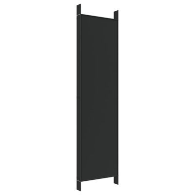 vidaXL مقسم غرفة 6-ألواح أسود 300×200 سم قماش