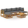 3057621 vidaXL 7 Piece Garden Lounge Set with Cushion Solid Acacia Wood (311854+311856+311860+311864) - Untranslated