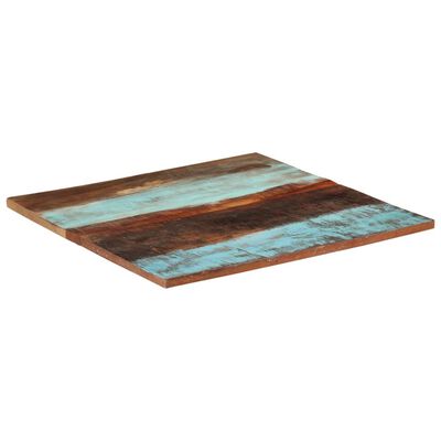 vidaXL سطح طاولة مربع 80×80 سم 25-27 ملم خشب صلب مستصلح
