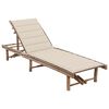 3061635 vidaXL Garden Sun Lounger with Cushion Bamboo (313022+314206) - Untranslated