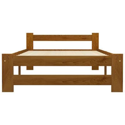 vidaXL إطار سرير بني عسلي خشب صنوبر صلب 100×200 سم