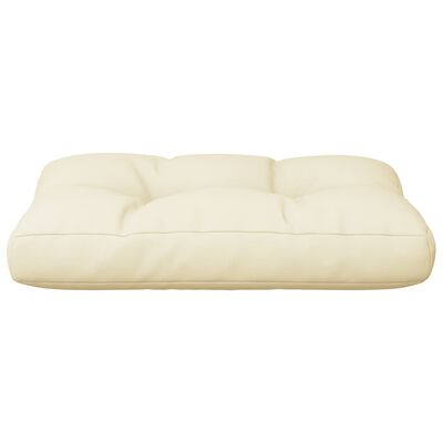 vidaXL وسادة أريكة طبلية كريمي 50×40×10 سم