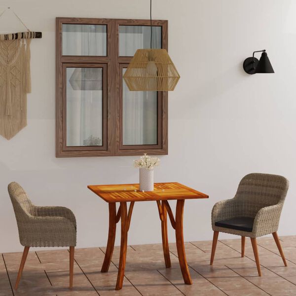 vidaXL VidaXL طقم سفرة للحديقة 3 قطع لون بني