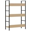 رف كتب vidaXL 3 طبقات لون بلوط 60&times;27.6&times;90.5 سم خشب صناعي