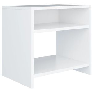 vidaXL خزانة جانب سرير لون أبيض 40&times;30&times;40 سم خشب صناعي