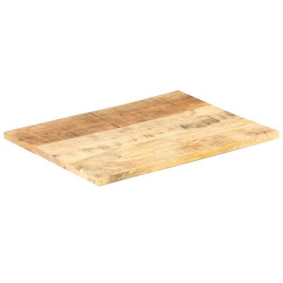 vidaXL سطح طاولة دائري خشب مانجو صلب 25-27 مم 90×60 سم
