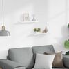 vidaXL رفوف إطار الصور، قطعتان، أبيض، 40&times;9&times;3 سم، خشب ليفي متوسط الكثافة (MDF)