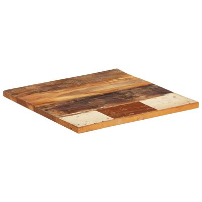 vidaXL سطح طاولة مربع 60×60 سم 25-27 ملم خشب صلب مستصلح