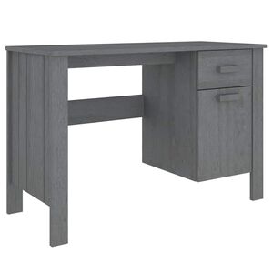 vidaXL مكتب رمادي داكن 113&times;50&times;75 سم خشب صنوبر صلب