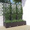 vidaXL حديقة أسود 120 x 40 x 121.5 cm
