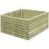 vidaXL حوض زراعي مرتفع 106&times;106&times;48 سم خشب صنوبر مُشرَّب