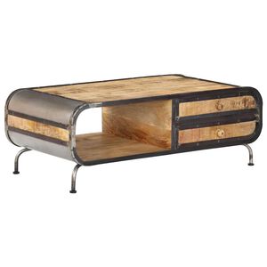 vidaXL طاولة قهوة 35x50x100 سم خشب مانجو صلب