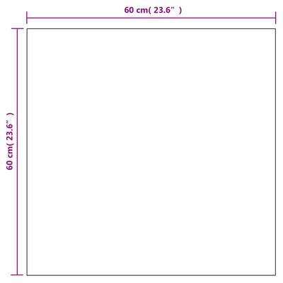 vidaXL مرايا حائط 2ق 60x60 سم زجاج مربع