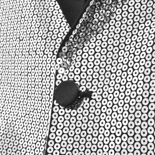 vidaXL بليزر للرجال فضة 48 بوليستر