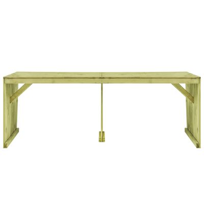 vidaXL طاولة حديقة 220×101.5×80 سم خشب صنوبر مشرَّب