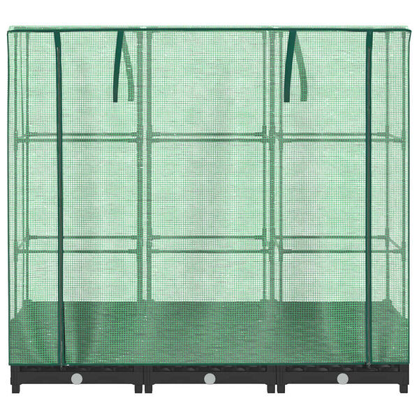 vidaXL سرير مرتفع من مع غطاء دفيئة بمظهر الروطان 120 × 40 × 123 سم