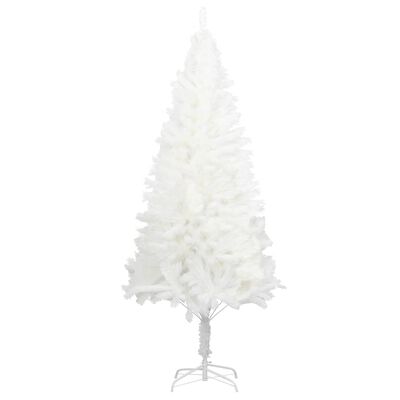 vidaXL شجرة عيد ميلاد صناعية أوراق إبرية شبه حقيقية أبيض 240 سم