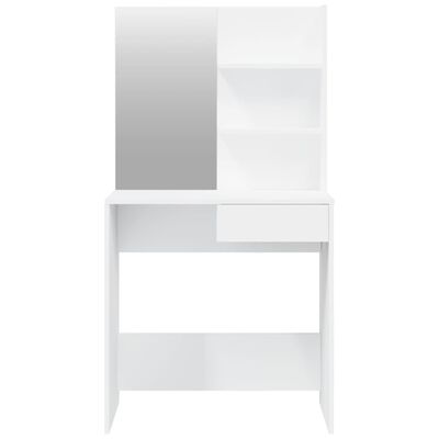vidaXL VidaXL طقم طاولة تسريحة لون أبيض 141x40x74,5 سم